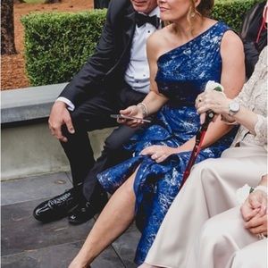 Mother of Bride/Groom Teri Jon Gown Sz 14 - gorgeous one-shoulder w/side ruffle.